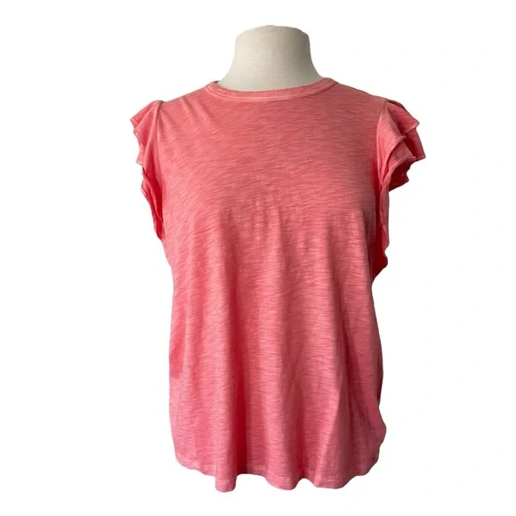 VERONICA BEARD AKEELA PEONY TEE SHIRT SIZE LARGE